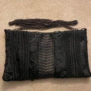 2b Bebe Black leather crossbody